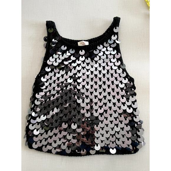 Joan Vass Sz S Knit Sequin 2 Piece Dress Black Wool Glam Party Knitted Dramatic - Picture 4 of 16